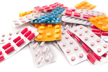 Packs of pills clipart