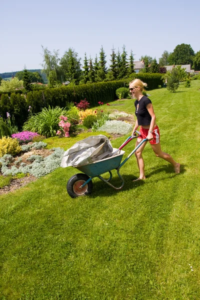 stock image Female gardening