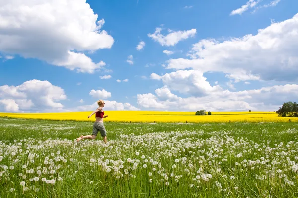 stock image Woman on meadow