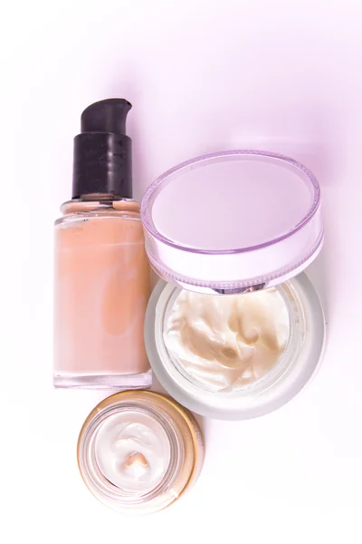 Creams and makeup — Stock Photo, Image