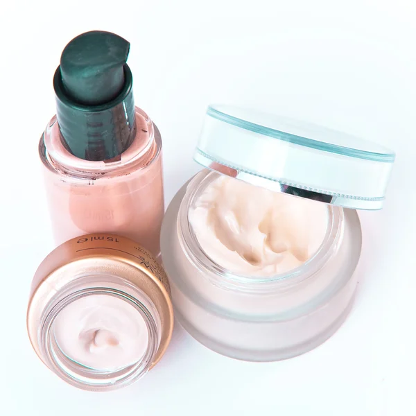 Creams and makeup — Stock Photo, Image