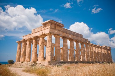 Greek temple in Selinunte clipart