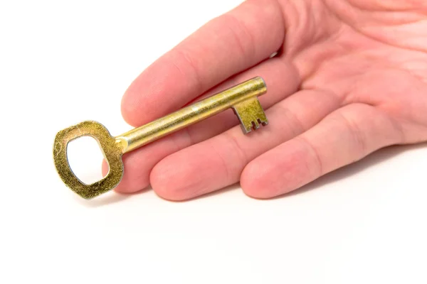 Strony i złoty klucz — Zdjęcie stockowe