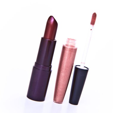 Lipstick with lip gloss clipart