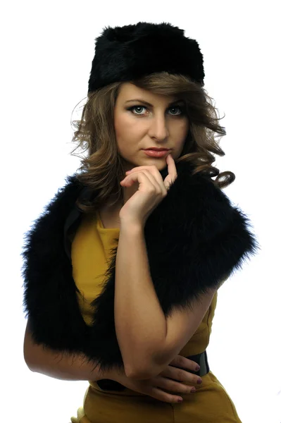 Mujer glamurosa con sombrero — Foto de Stock