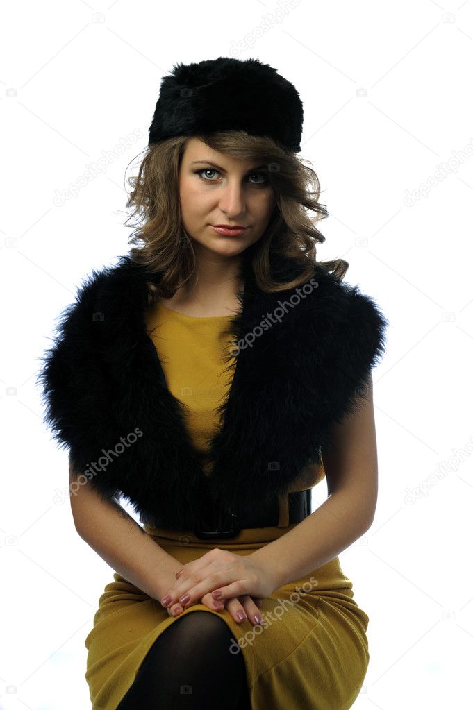 Glamorous woman with hat