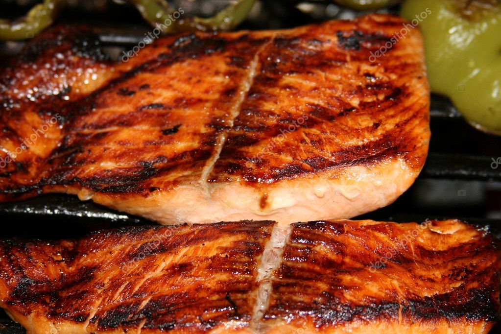 Grilled Salmon Steaks — Stock Photo © stockwagon 2598872