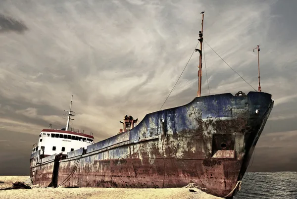 Kraschade skeppet — Stockfoto
