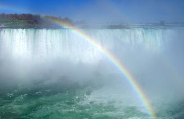 bir niagara falls haritasında gökkuşağı