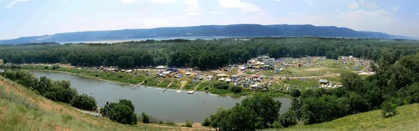 Грушинский фестиваль на Маструковских озерах Стоковое Фото
