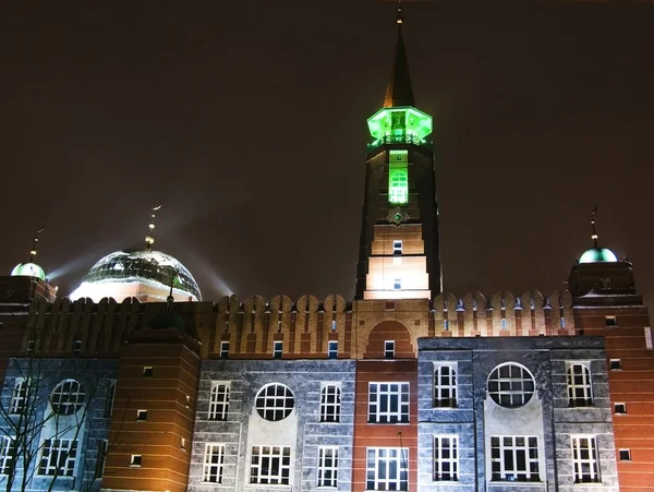 Samarskaya central mosque its night — Stock Photo, Image