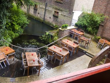 Belçika, brugge, Cafe kanal üzerinden