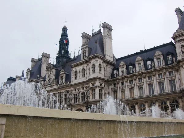 フランス、パリ、建物、噴水 — ストック写真