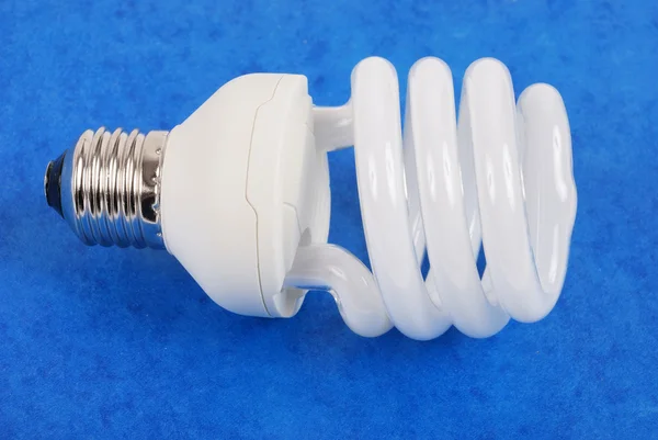 stock image A compact fluorescent light bulb