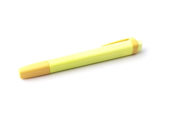 Sarı fosforlu kalem — Stok fotoğraf