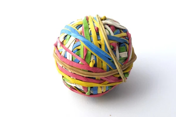 A ball made with elastic bands — Stock Photo, Image