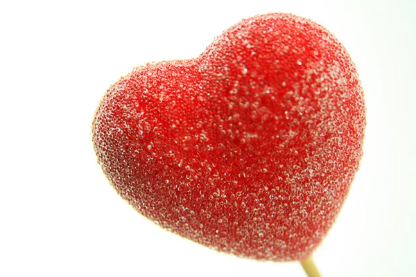 stock image Red heart-shaped lollipop