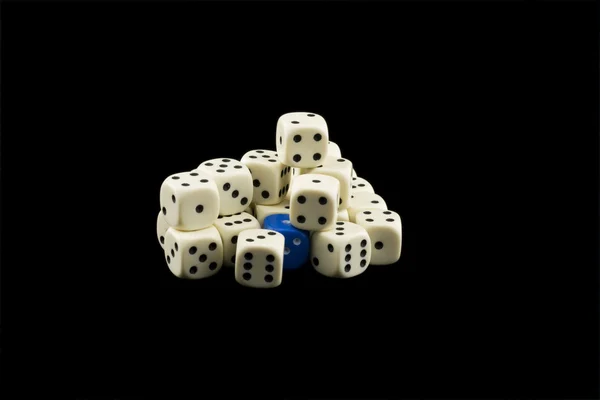 Pile of white dices — Stock Photo, Image
