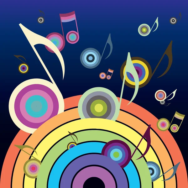 Musiikki Rainbow — vektorikuva