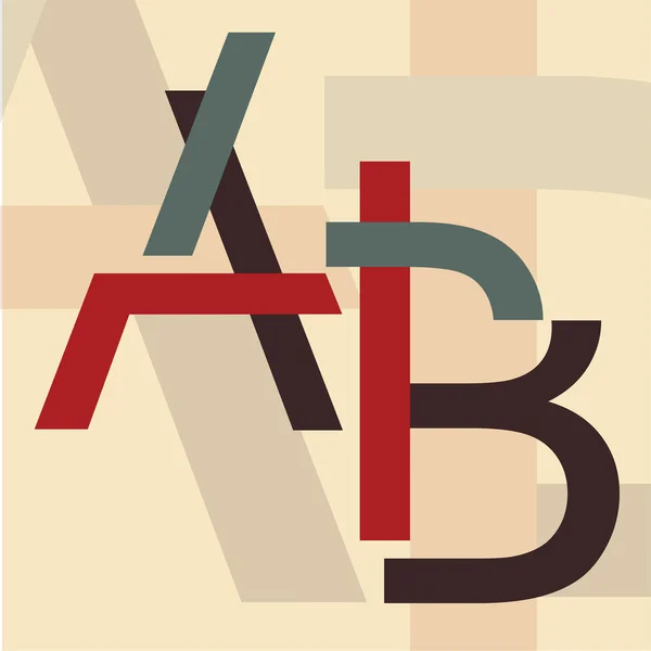 Alfabetet "a, b" — Stock vektor