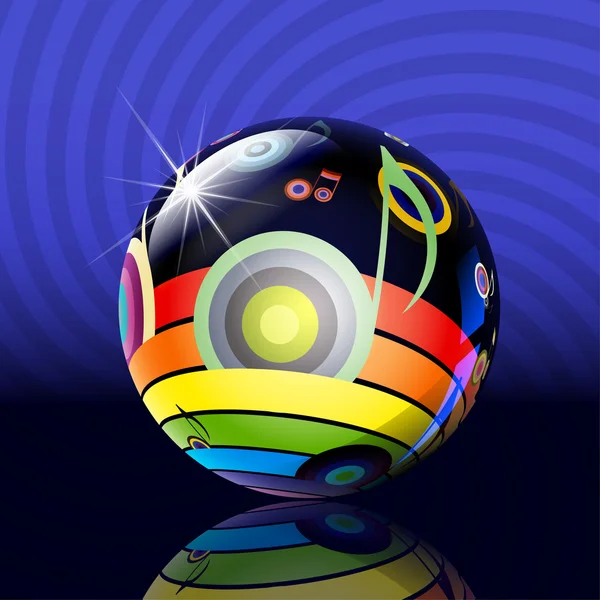 Balle musicale — Image vectorielle