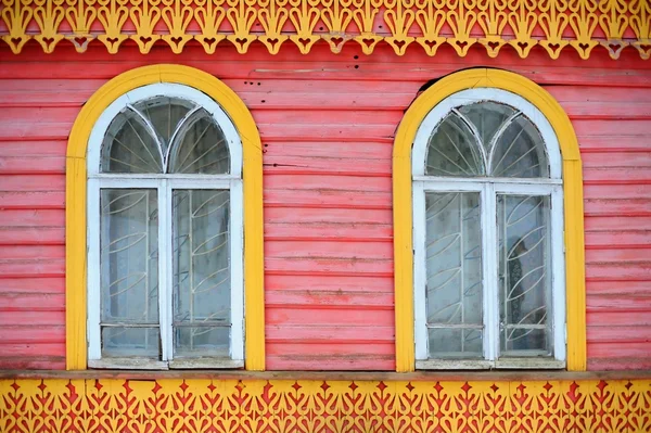 stock image Two vintage vivid windows