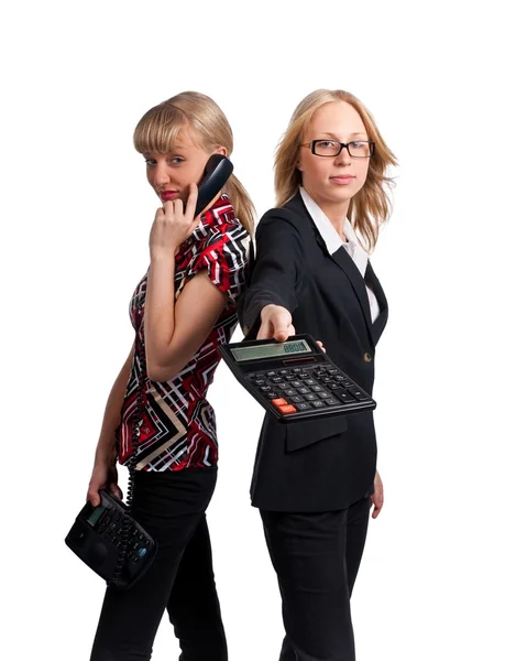 Dwie kobiety młody biznes ładny — Zdjęcie stockowe
