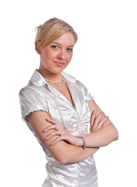 Young cute blonde girl — Stock Photo, Image