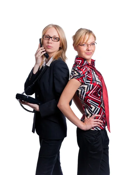Dos jóvenes lindas mujeres de negocios —  Fotos de Stock