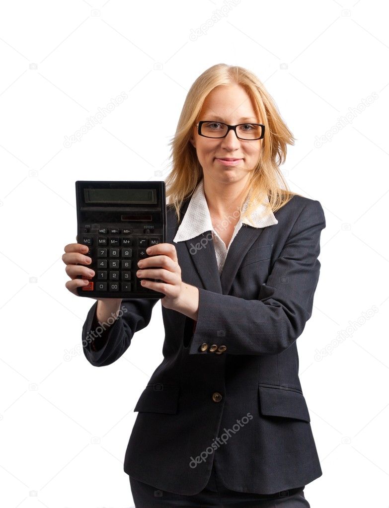 Confident looking young business woman