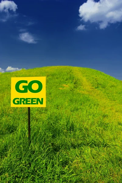 stock image Idyllic green hill with fresh grass