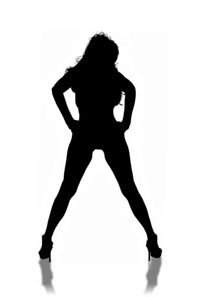 Sexy tall silhouette — Stock Photo, Image