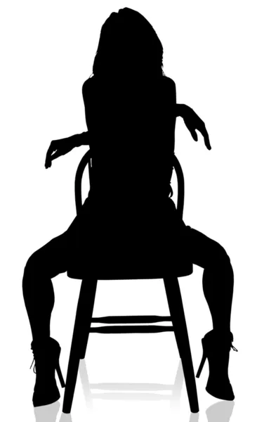 Sexy silhouet Stockfoto