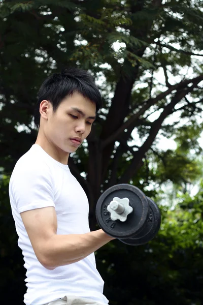 stock image Young man working out