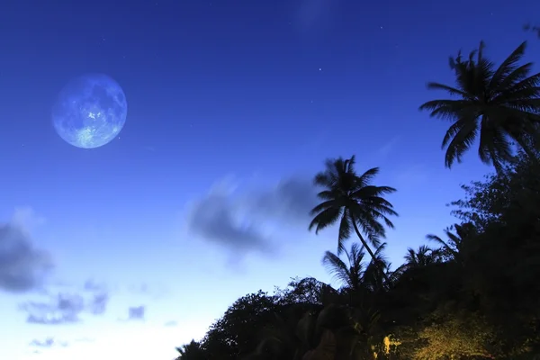 Вечерняя луна — стоковое фото