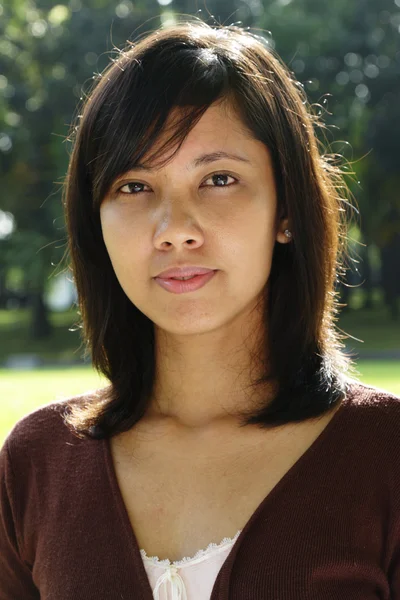 Portret van een vrij Aziatische Dame — Stockfoto