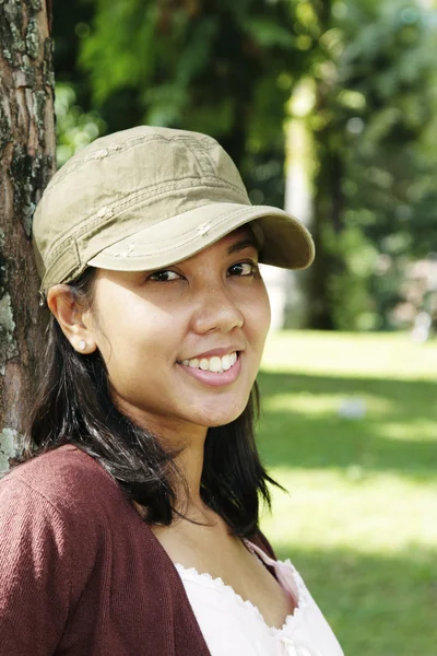 Oldukça genç bir Asyalı kız portre — Stok fotoğraf