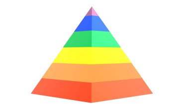 Rainbow pyramid clipart