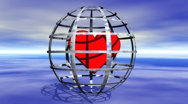 Heart in a jail clipart
