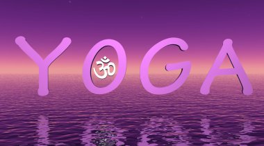 Peaceful violet yoga clipart