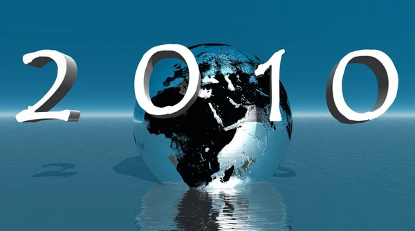 Nouvel An 2010 avec la terre — Photo