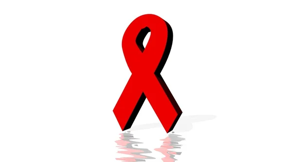 Κόκκινη κορδέλα για το aids — Φωτογραφία Αρχείου