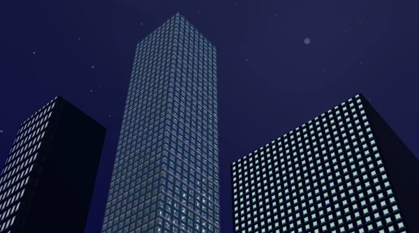 Buildings in the night — Stock Photo, Image