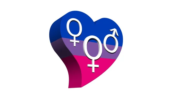 Bisexuell kvinna kärlek — Stockfoto