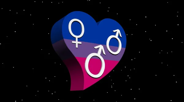 Bisexuell man kärlek — Stockfoto