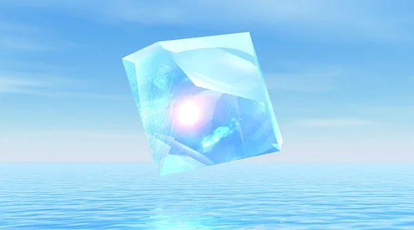 Diamond over quiet ocean — Stock Photo, Image