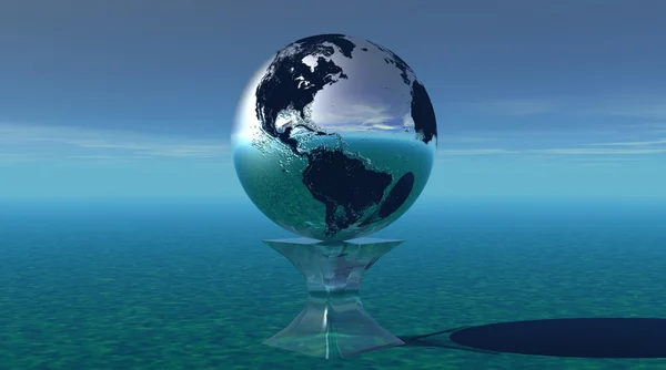 Earth on a base — Stock Photo, Image