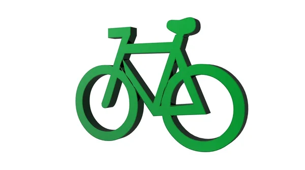 Groene fiets — Stockfoto