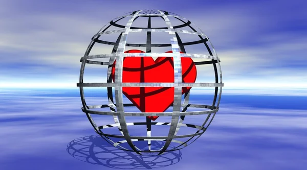 Heart in a jail — Stock Photo, Image
