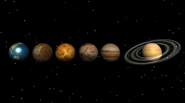 Planetas no universo — Fotografia de Stock